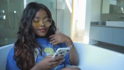 Hin Hin Hair Flip GIF - Hin Hin Hair Flip Texting GIFs